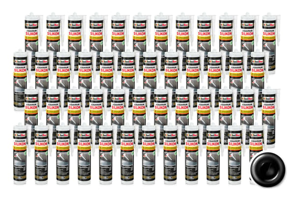 IsolBau musta akvaariosilikoni 48 x 300ml