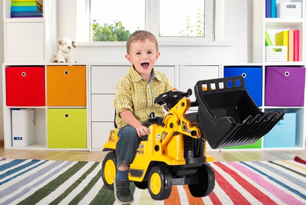 Ride-on bulldozer med potte