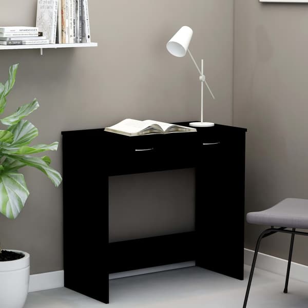 vidaXL skrivebord, sort, 80x40x75 cm, spånplade