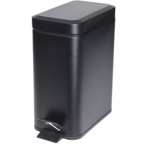 Sort metal affaldsbeholder 5L