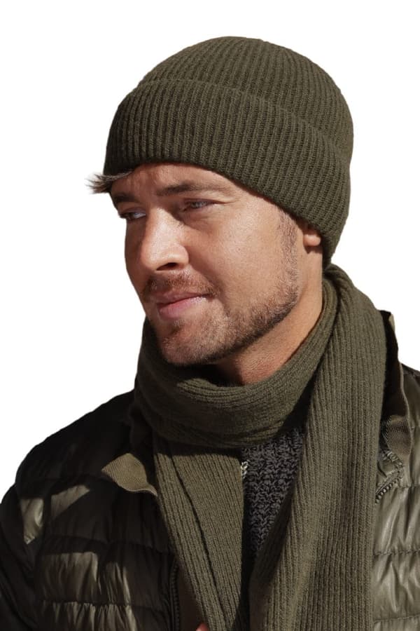 Liam - herr vintermössa, khaki, dubbelt lager 54-62
