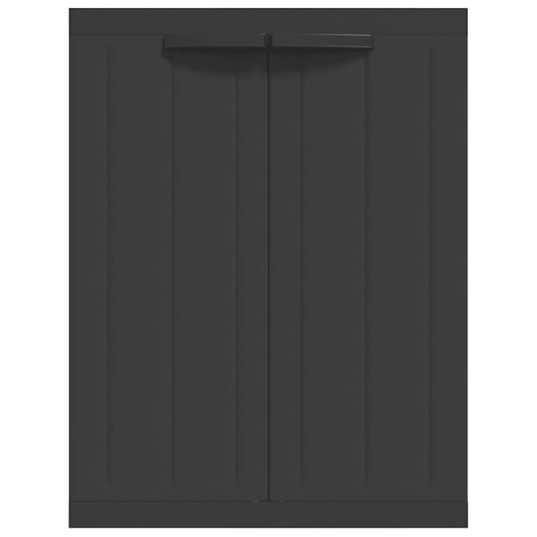 vidaXL haveskab sort 65x37x85 cm PP