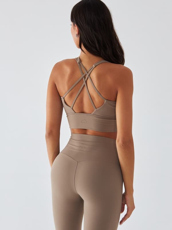 Beige Sport-BH - Morning Dew L
