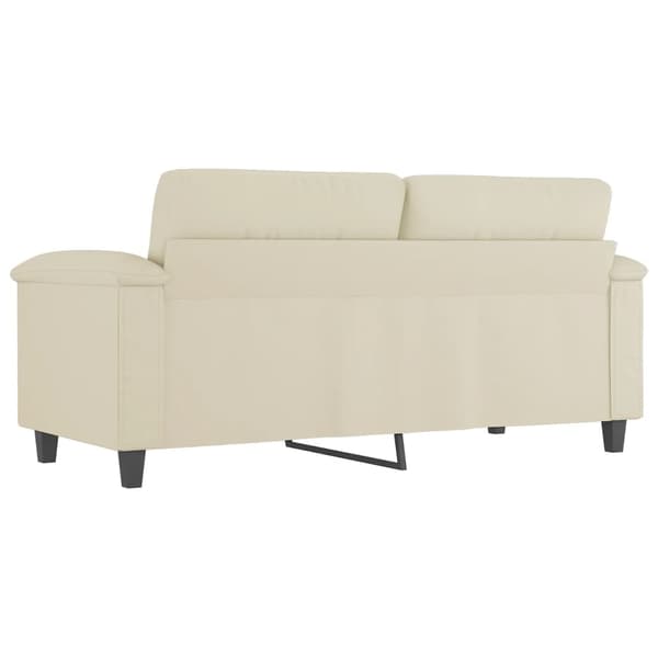 vidaXL 2-sitssoffa, krämfärgad, 140 cm, konstläder