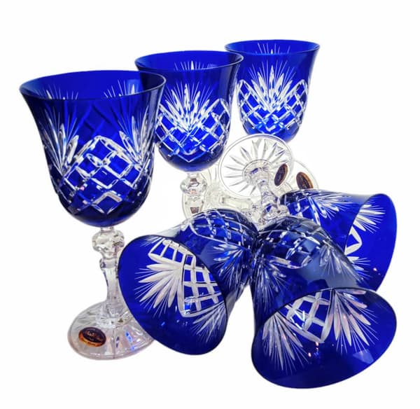 Koboltkristallvinglas 220 ml Ananas