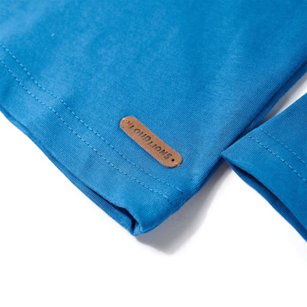 Børne langærmet T-shirt, mørk blågrøn, 104