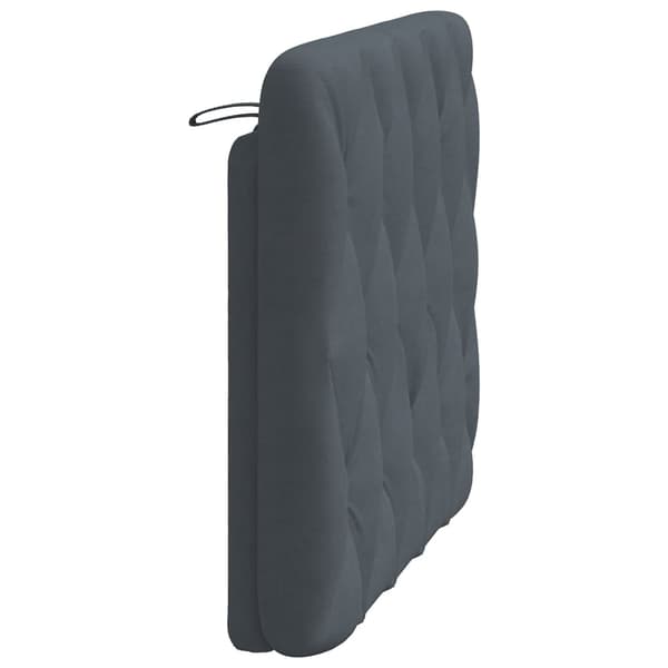vidaXL Sängynpäädyn tyyny, tummanharmaa, 100 cm, sametti