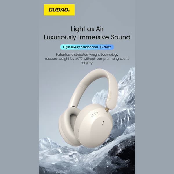 X22 Max Bluetooth ANC Trådlösa On-Ear Hörlurar – Beige