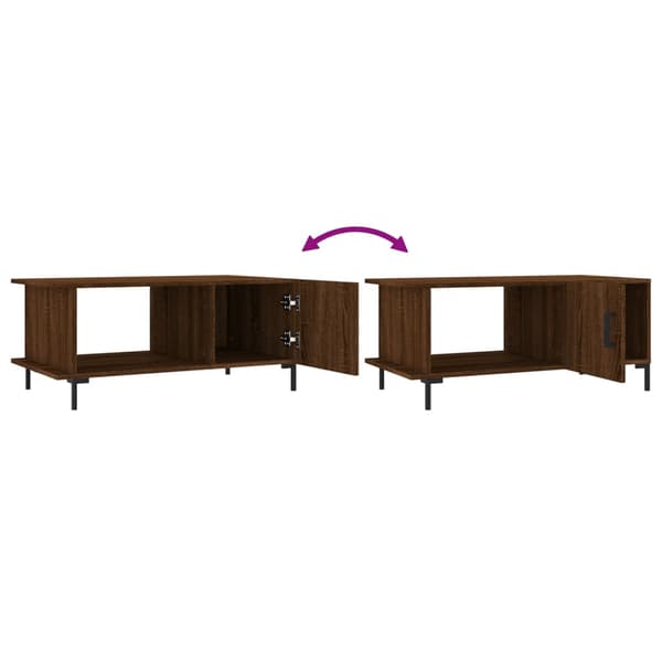 vidaXL sofabord brunt egetræ 90x50x40 cm
