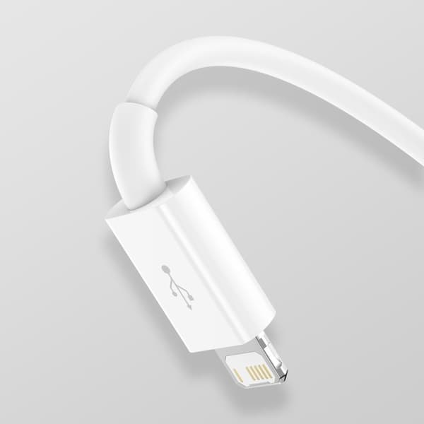 Baseus 3-i-1 Superior USB-Lightning + USB-C + microUSB-kabel 1,5 m 3,5A Vit