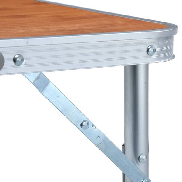 vidaXL foldbart campingbord, aluminium, 60 x 45 cm