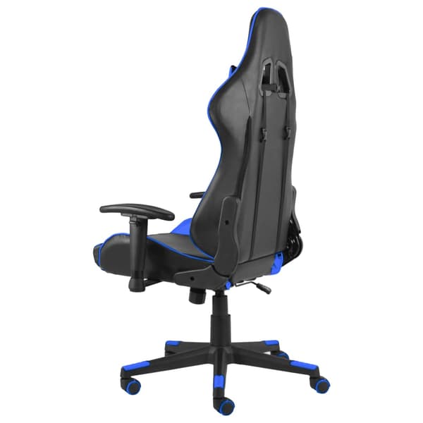 vidaXL snurrande spelstol, blå, PVC