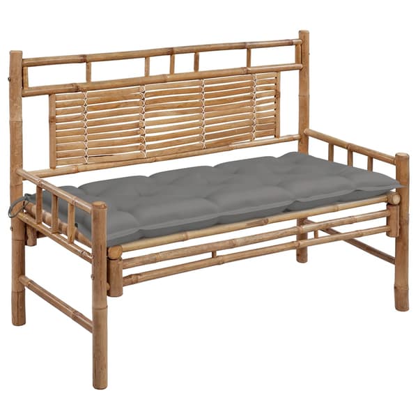 vidaXL Puutarhapenkki tyynyllä 120 cm bambu