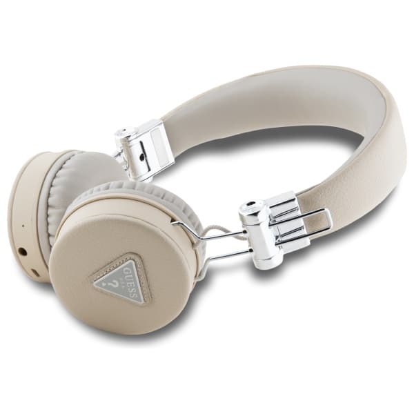 Guess Grained Classic Round Shape Bluetooth ENC Over-Ear-hörlurar, Beige
