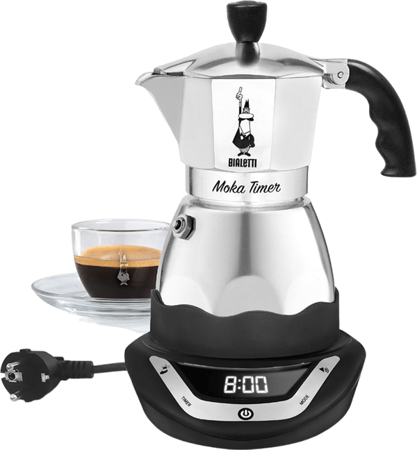 Bialetti Moka Timer 365 W silverfärgad kaffebryggare (AGDBLTEXP0048)