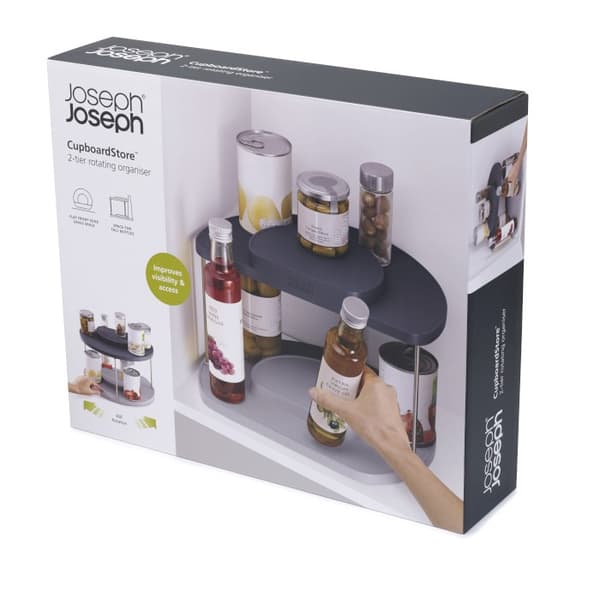 Tvåvåningsorganisatör, grå, CupboardStore / Joseph Joseph