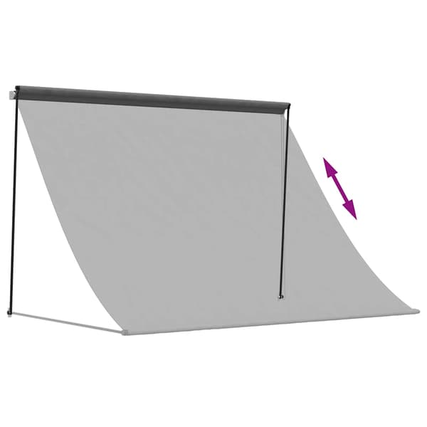 vidaXL Rullmarkis antracit 200x150 cm tyg och stål