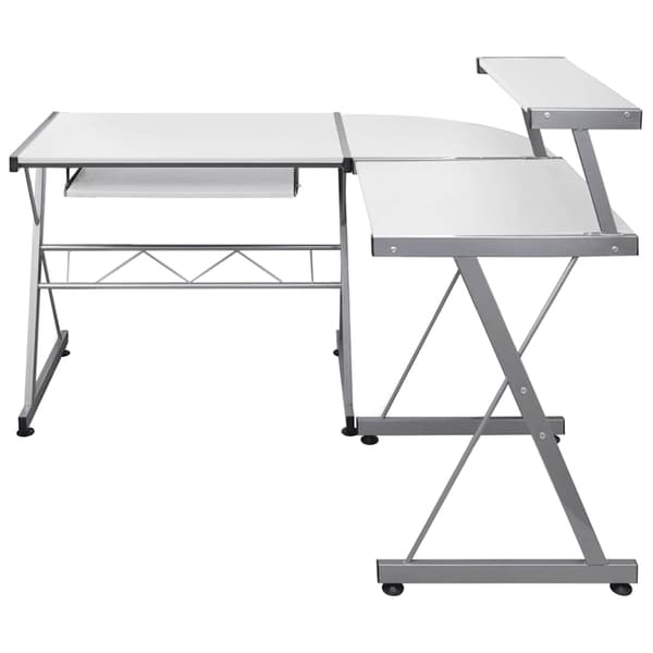 vidaXL hjørnecomputerbord, sort, 132x112x99 cm