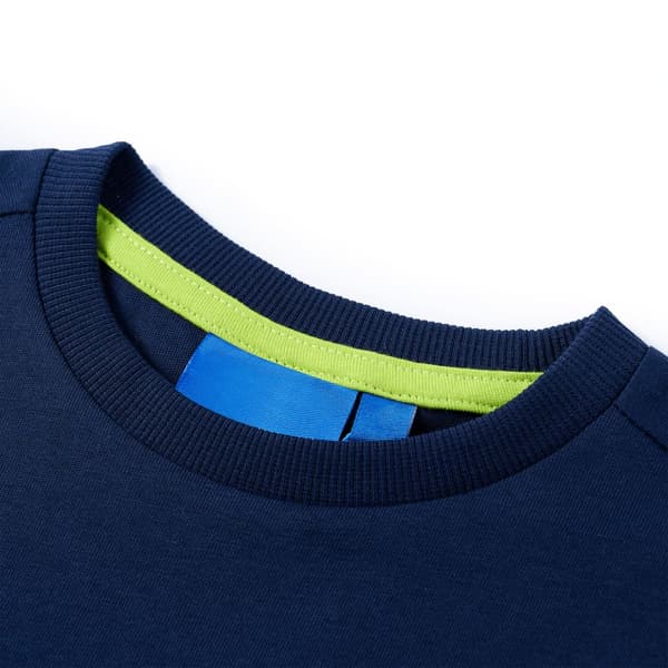 Barn långärmad T-shirt, marinblå, 104