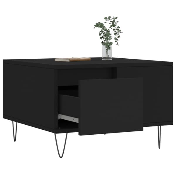 vidaXL sofabord, sort, 55x55x36,5 cm, træbaseret materiale