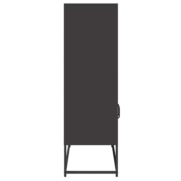 vidaXL skab, sort, 68x39x123 cm, stål