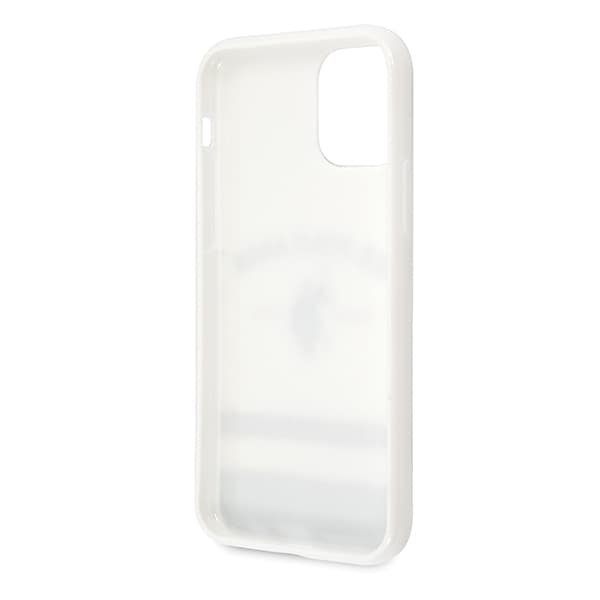 US Polo Tricolor Pattern Collection-skal till iPhone 11 Pro Max, vitt