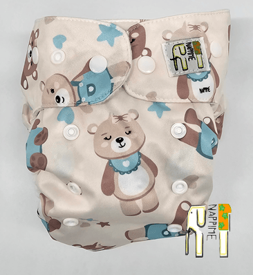 NappiMe MINI LOMME BAMBUS MINT BEARS Vaskbare bleer