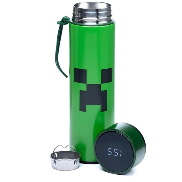 PKBOT183 Creeper Minec -termospullo lämpömittarilla