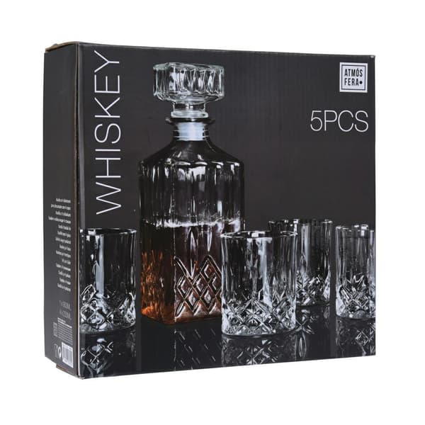 5-delat cocktail- och whiskyset