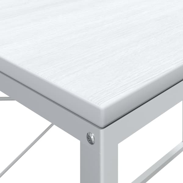 vidaXL computerbord, hvid 110x60x70 cm, træbaseret materiale