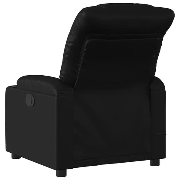 vidaXL elektrisk lænestol med massagefunktion, sort, kunstlæder