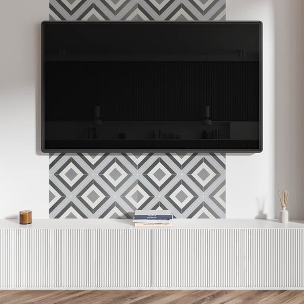 Selvklæbende trykt vinylpanel 120x60 cm geometrisk rombemønster