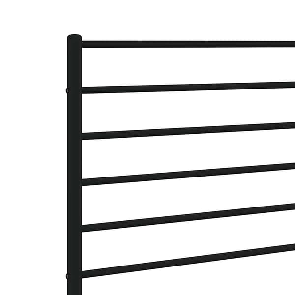 vidaXL metalsengegavl, sort, 180 cm