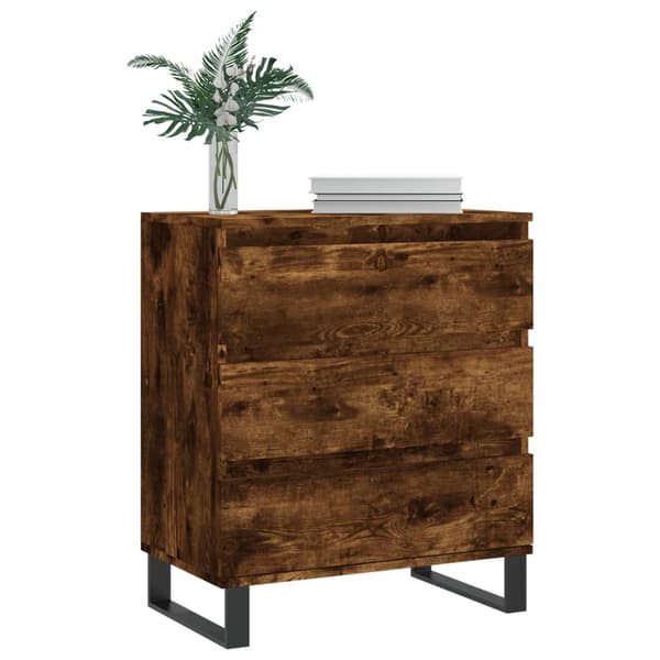 vidaXL kommode, røget eg, 60x35x70 cm, træbaseret materiale