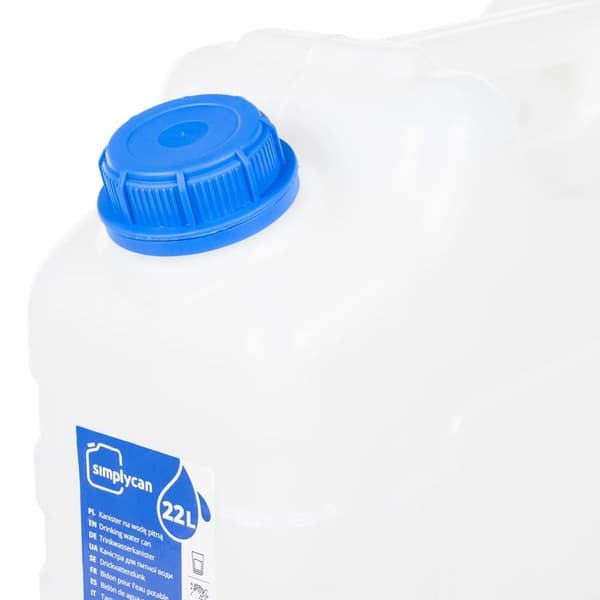 vidaXL Vattentank med kran, transparent, 20 l, plast
