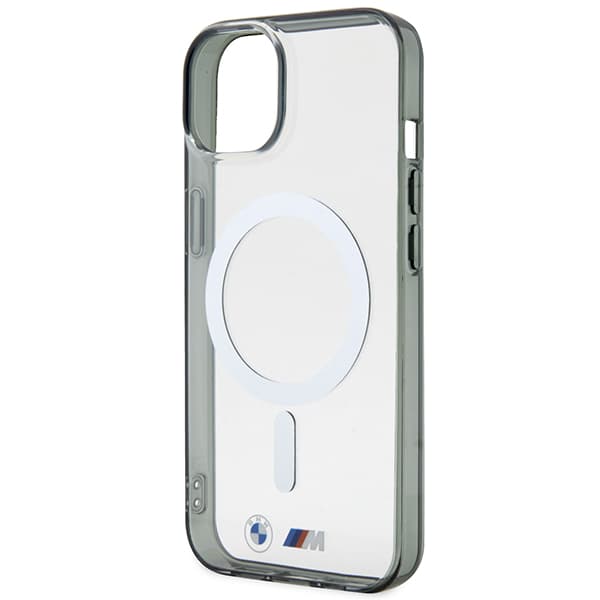 BMW Silver Ring MagSafe-etui til iPhone 14 Plus, gennemsigtig