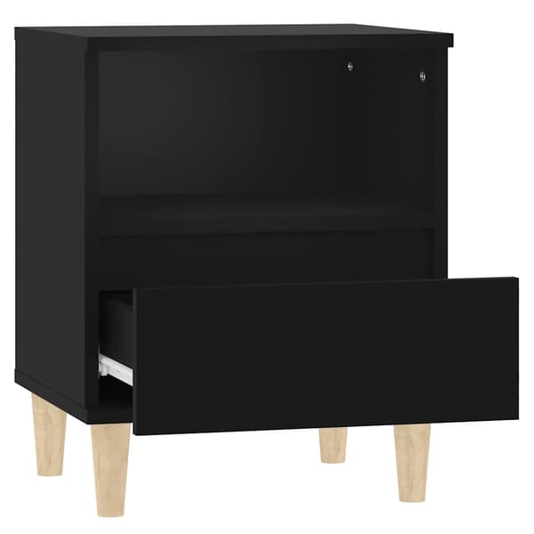 vidaXL sengebord sort 40x35x50 cm