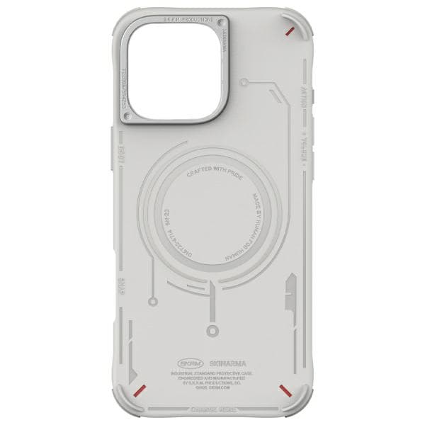 Skinarma Mecha MagSafe-etui til iPhone 16 Pro Max lysegrå