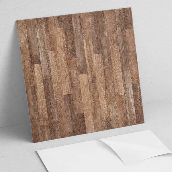 Nem montering Vinylflisesæt gulvbræddemønster 9x30x30 cm