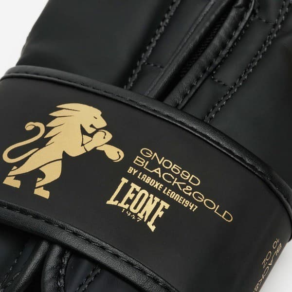 LEONE1947 Sorte & guld boksehandsker 10OZ sort/guld