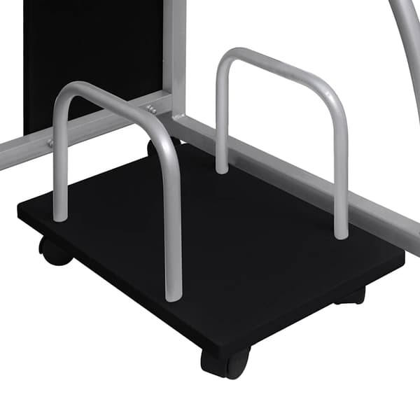 vidaXL computerbord, sort, 110x52x88,5 cm