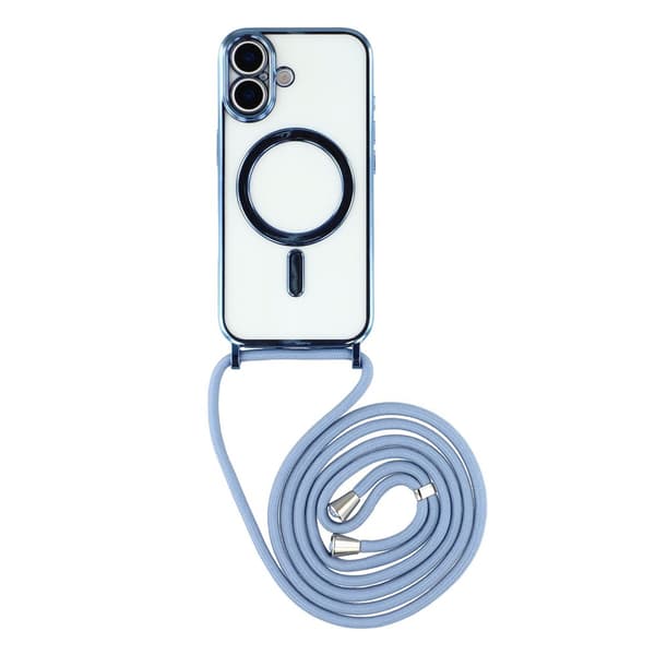 iPhone 17 cover, Electro MagSafe, blå + snor