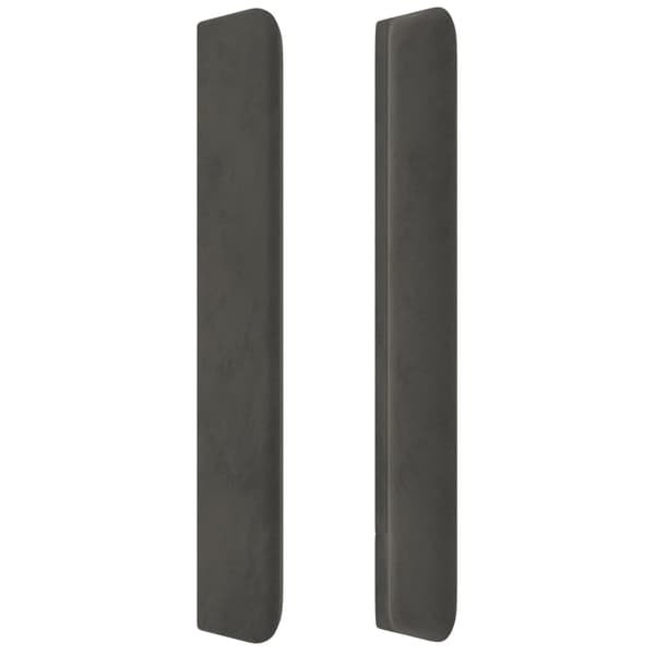 vidaXL Vingad sänggavel mörkgrå 83x16x118/128 cm sammet