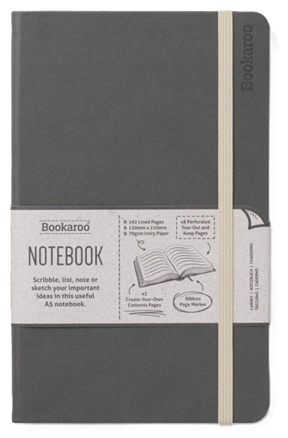 Bookaroo Notesbog A5 - Grå