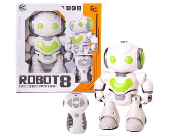 Interaktiv robot med lyd-, bevægelses- og lysfunktioner