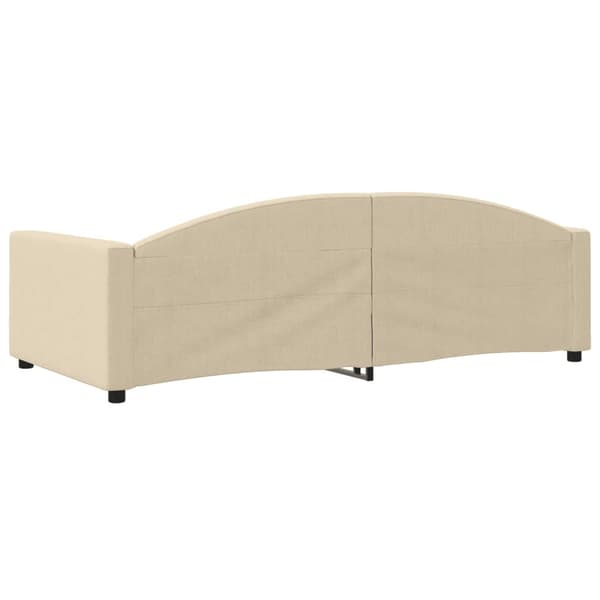 vidaXL Bäddsoffa krämfärgad 100x200 cm tygklädd