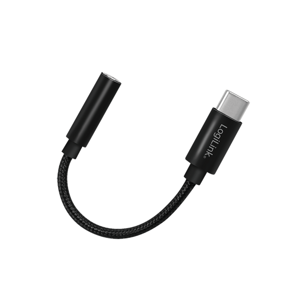 LogiLink UA0398 USB-C til 3,5 mm jack-kabel, 13 cm, lydadapter