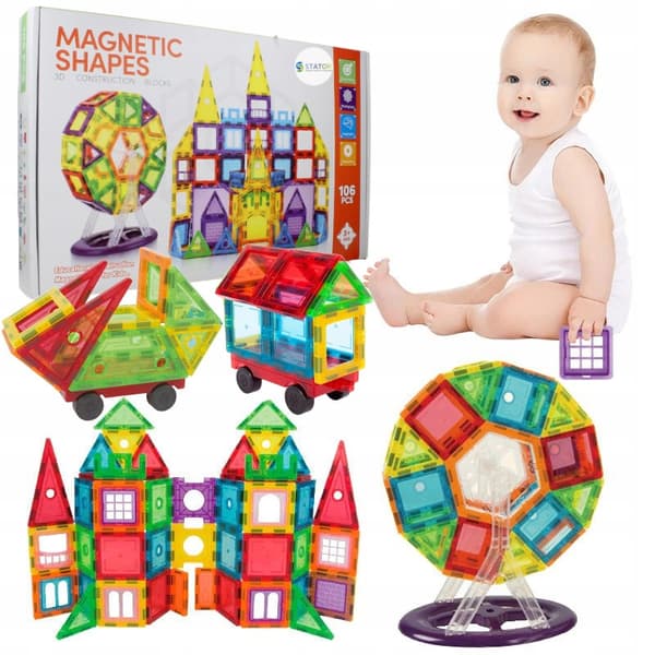 [paket] Magnetiska block 106 element magnetisk konstruktion X31
