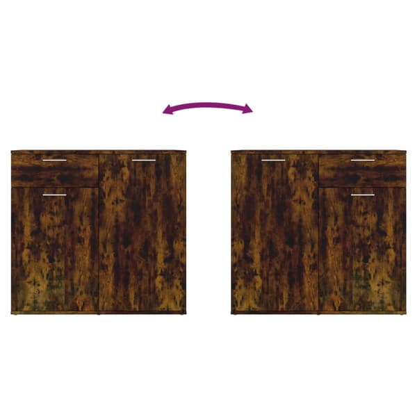 vidaXL skab røget eg 80x36x75 cm