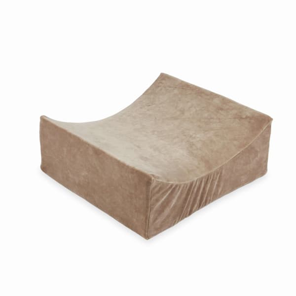 Fløjlsblød skumlegevugge mørk beige